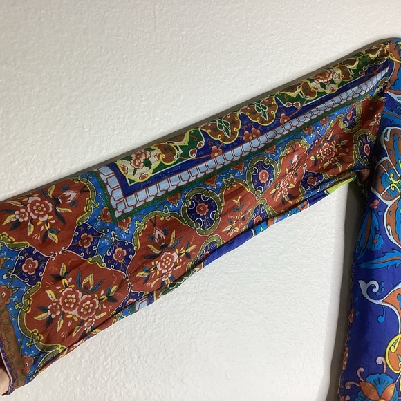 Johnny Was Silk Valeni Top Pockets Sm - Picture 3 of 11